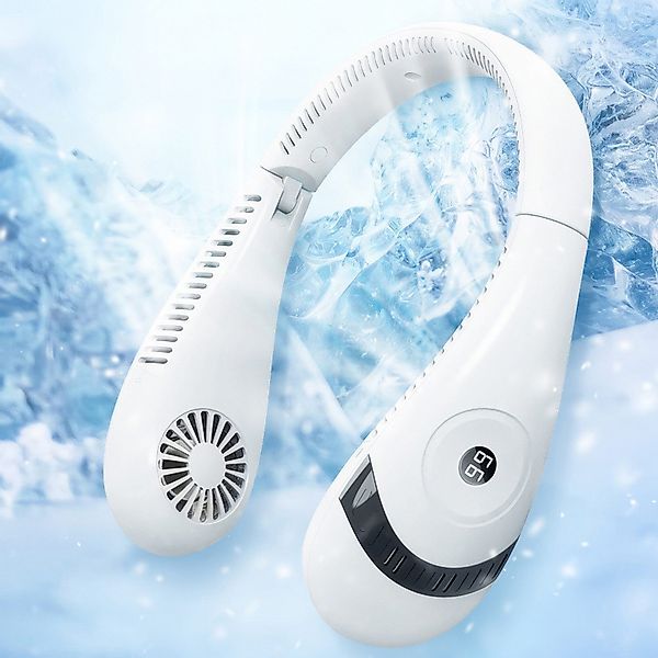 BlingBin Mini USB-Ventilator Faltbarer 5000-mAh-Halsventilator, Leise günstig online kaufen