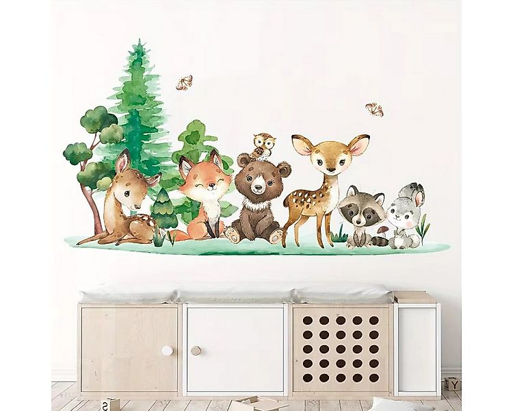 Montegoni Wandsticker Kinder Tier Wandaufkleber Dekoration 3176A (Wandtatto günstig online kaufen
