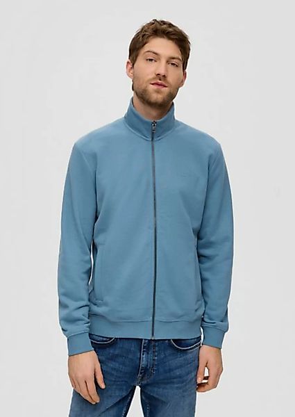 s.Oliver Allwetterjacke Sweatshirt-Jacke mit Stehkragen Logo günstig online kaufen