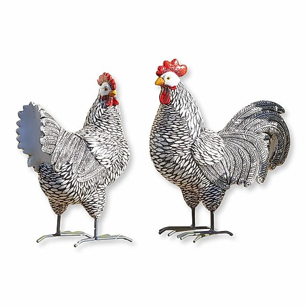 Mirabeau Tierfigur Deko-Huhn 2er Set Mannis günstig online kaufen