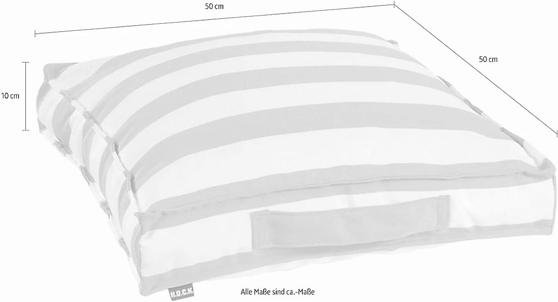 H.O.C.K. Sitzkissen "Classic Streifen Outdoor" wasser- und schmutzabweisend günstig online kaufen