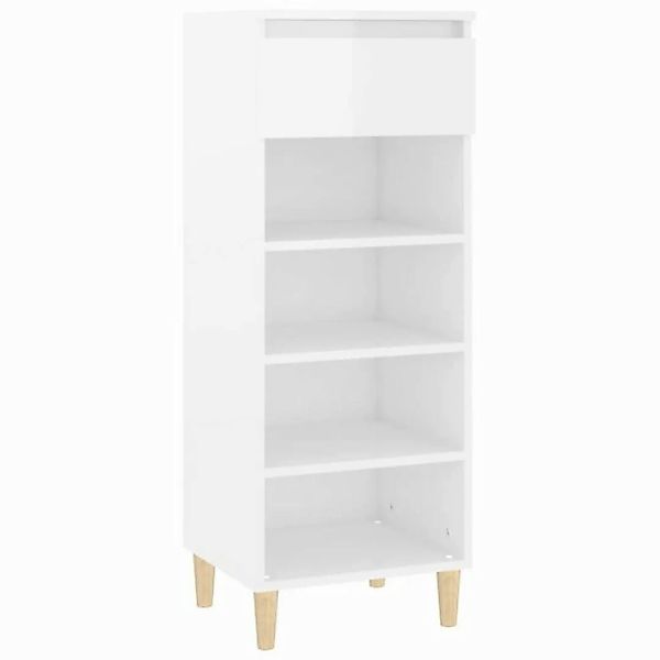 furnicato Schuhschrank Hochglanz-Weiß 40x36x105 cm Holzwerkstoff (1-St) günstig online kaufen