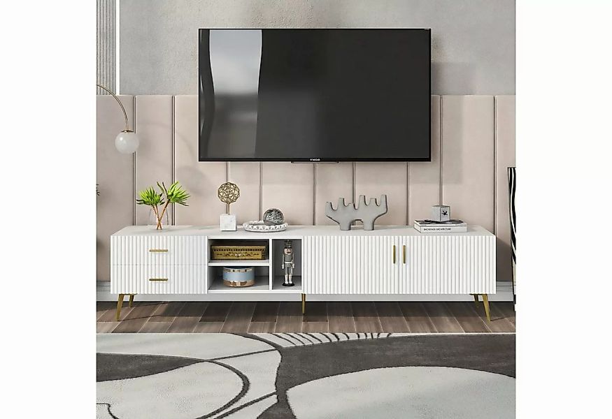 BlingBin TV-Schrank Lowboard TV-Boards TV-Schrank,180cm mit 2-Türen, 2-Schu günstig online kaufen