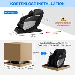 RelaxOra Massagesessel Massagestuhl, 3D Zero-Gravity Massagesessel günstig online kaufen