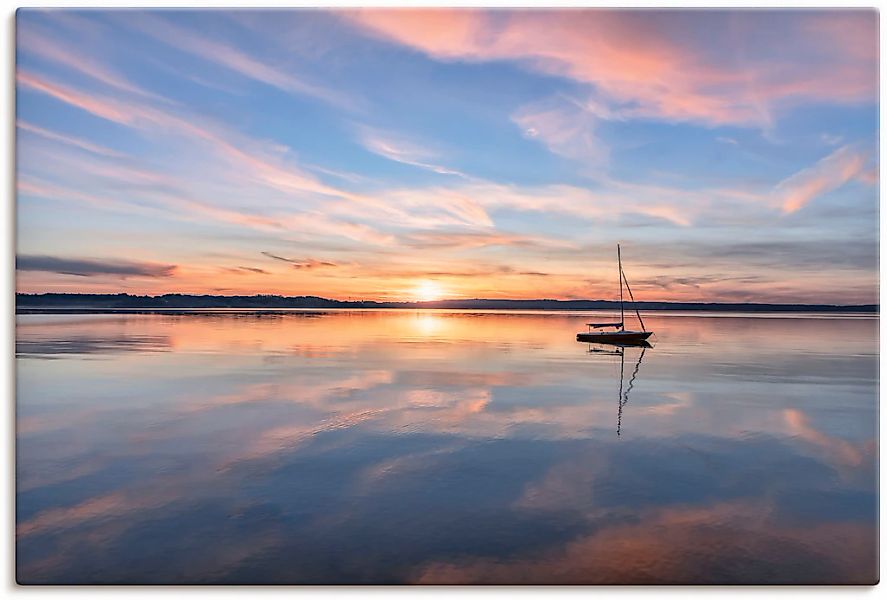 Artland Wandbild "Sonnenuntergang am Starnberger See II" Bilder vom Sonnenu günstig online kaufen