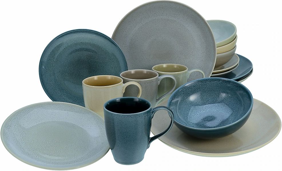 CreaTable Kombiservice "Geschirr-Set Reactive" Service, nostalgische Spezia günstig online kaufen