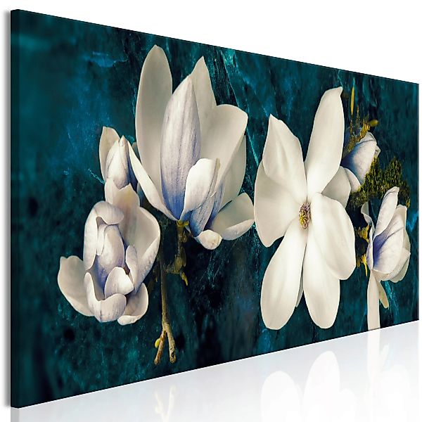 Wandbild - Avant-garde Magnolia (1 Part) Narrow Turquoise günstig online kaufen