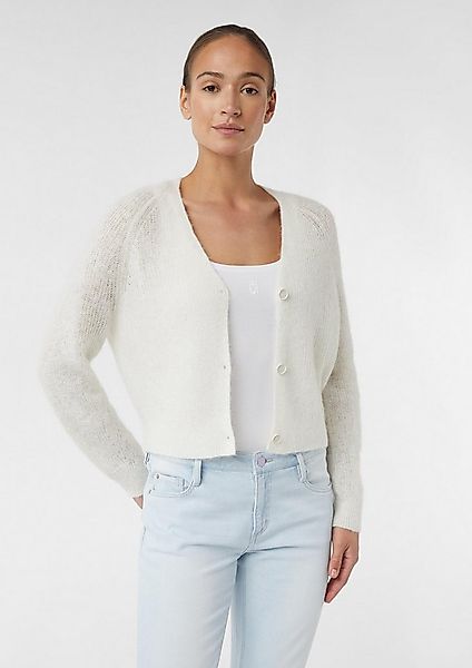 comma Cardigan Strickjacke Strickcardigan aus Alpakamix günstig online kaufen