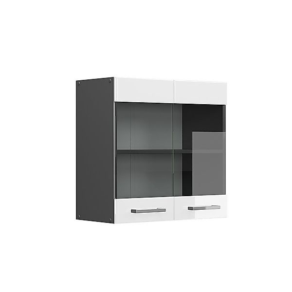 Vicco Glashängeschrank R-Line, Weiß Hochglanz/Anthrazit, 60 günstig online kaufen