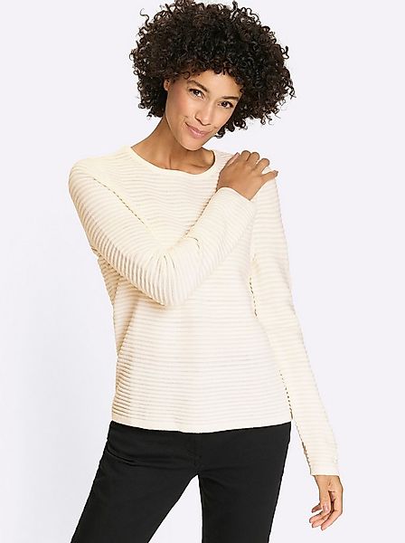 Sieh an! Strickpullover Langarm-Pullover Langarm Rippoptik günstig online kaufen