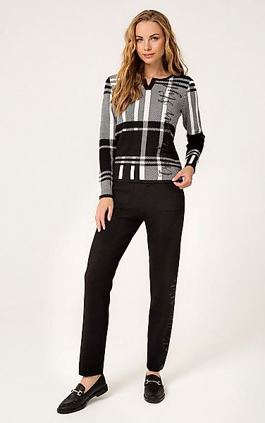 Passioni Strickhose mit Karodetails günstig online kaufen