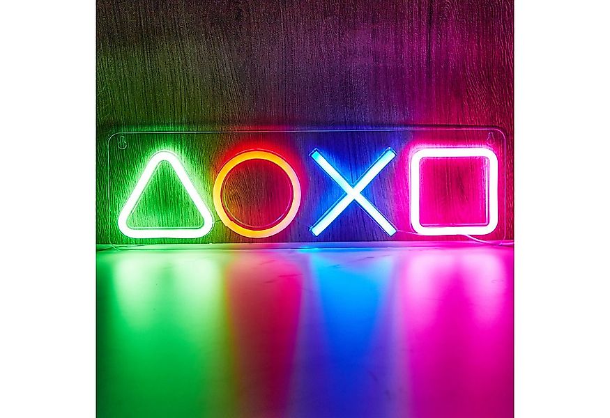 MUPOO LED Stripe LED Gaming Neonlicht Schild,PS Playstation Symbol Licht, N günstig online kaufen