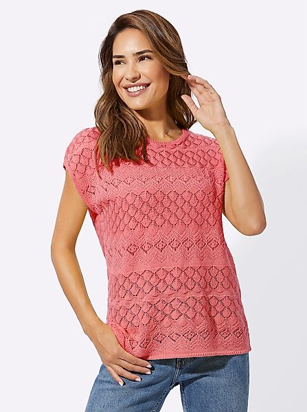 Sieh an! Strickpullover Kurzarmpullover günstig online kaufen