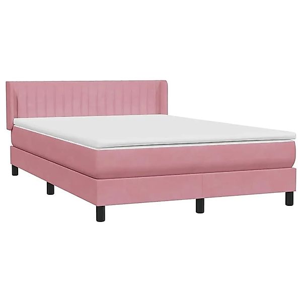vidaXL Boxspringbett mit Matratze Rosa 140x220 cm Samt 3318326 günstig online kaufen