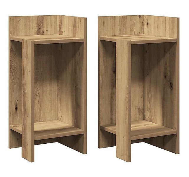 vidaXL Beistelltisch Beistelltische 2 Stk. mit Ablage Artisan-Eiche 25,5x27 günstig online kaufen