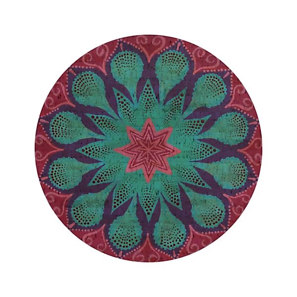 Korkteppich "Mandala - La Sirena" (Rund, Natur) günstig online kaufen