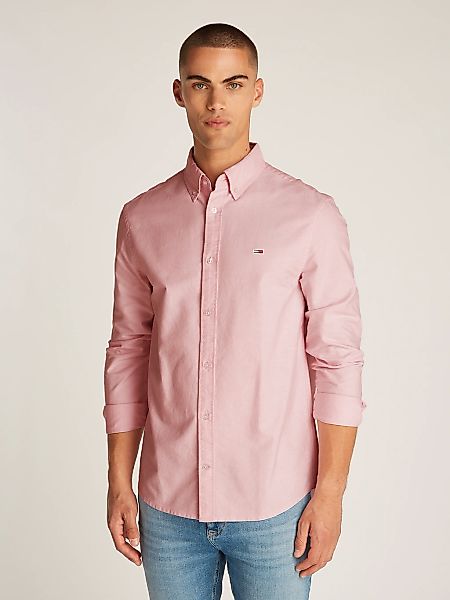Tommy Jeans Langarmhemd "TJM REG OXFORD SHIRT EXT", mit Logostickerei günstig online kaufen