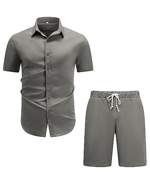 Allthemen Shirt & Hose (2 tlg, Kurzarmhemd & Shorts) Freizeitset Unifarben günstig online kaufen