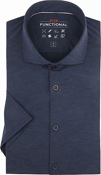 Pure Kurzarmhemd The Functional Shirt Navy - Größe 40 günstig online kaufen