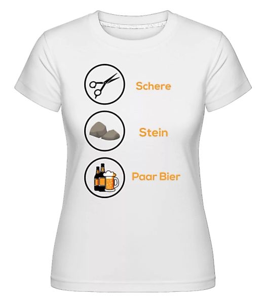 Schere Stein Paar Bier · Shirtinator Frauen T-Shirt günstig online kaufen