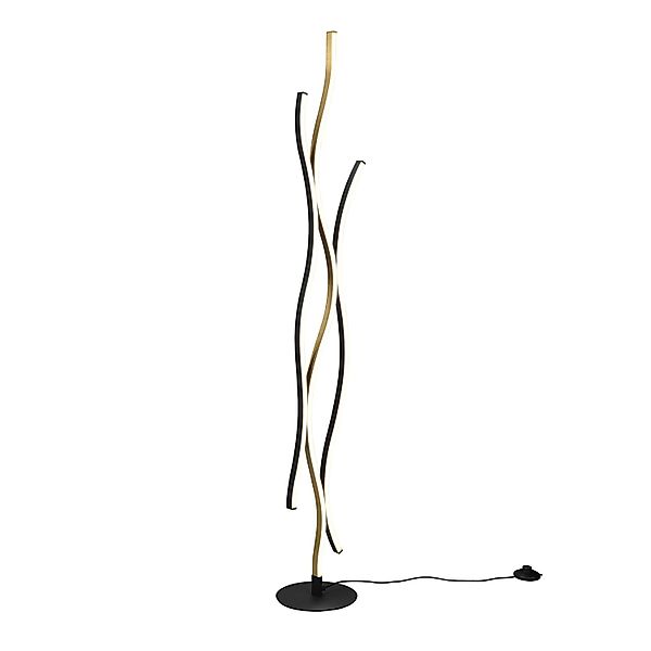 Trio LED Stehleuchte Blaze 1-flammig Messing Matt 20,5 cm x 20,5 cm günstig online kaufen