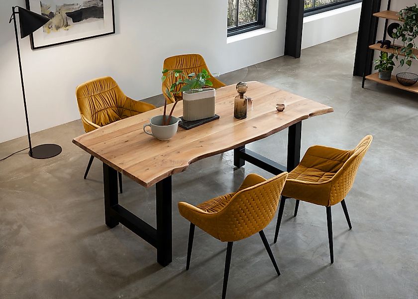 SalesFever Essgruppe "Esszimmerausstattung aus Holz und Metall" Essgruppe i günstig online kaufen