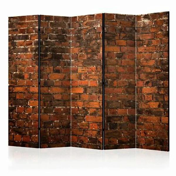 artgeist Paravent Old Brick Wall II [Room Dividers] rot/braun Gr. 225 x 172 günstig online kaufen