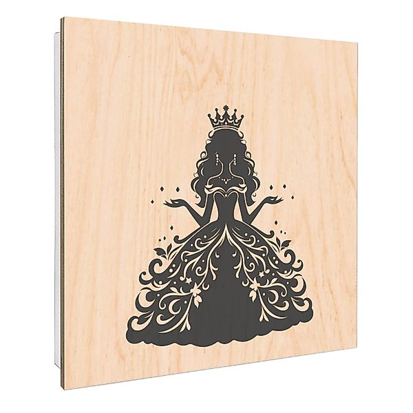 Banjado Großer Schlüsselbox Holz 30x30cm Weiß Scharnier Rechts 50 Haken Sch günstig online kaufen