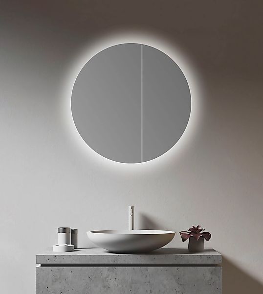 Talos Badezimmerspiegelschrank Ø: 60 cm, LED-Beleuchtung, günstig online kaufen
