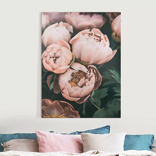 Leinwandbild Ein Bouquet aus Pfingstrosen günstig online kaufen