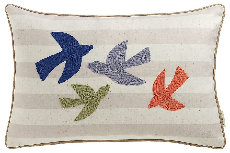TOM TAILOR HOME Dekokissen Birds, bestickt, günstig online kaufen