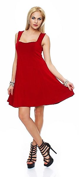 Mississhop Sommerkleid Damenkleid mit breiten Trägern und ausgestelltem Sch günstig online kaufen