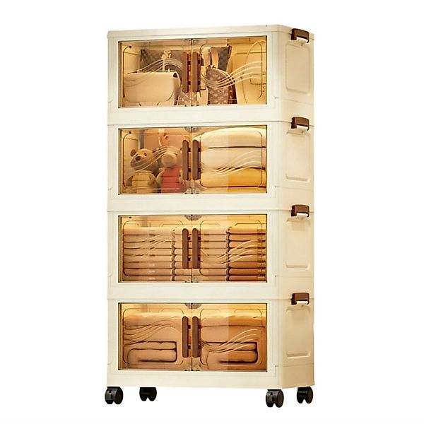 Kityhome Aufbewahrungsbox Stapelbare Aufbewahrungsbox mit Tür günstig online kaufen