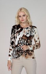 Passioni 2-in-1-Strickjacke Twinset mit mixed Animalprint günstig online kaufen