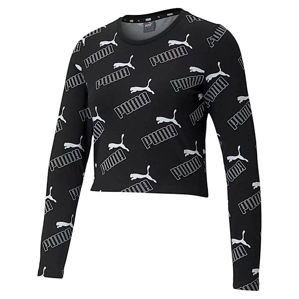 Puma Amplified All Over Prinfitted Langarm-t-shirt XS Puma Black günstig online kaufen