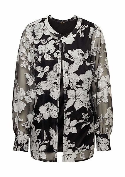 GOLDNER Klassische Bluse "Kurzgröße Blusen-Set aus floraler Ausbrennerware" günstig online kaufen