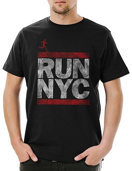 Urban Backwoods Print-Shirt Run NYC Herren T-Shirt New York City Run Fun DM günstig online kaufen