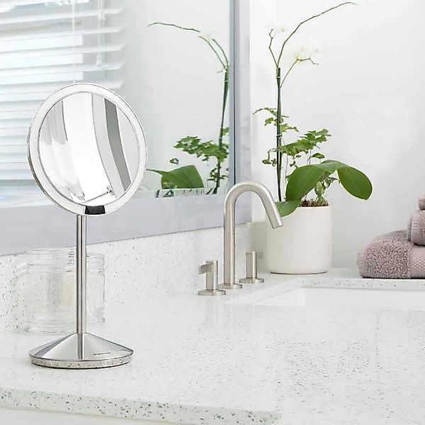 simplehuman Kosmetikspiegel Simplehuman Sensorspiegel rund, gebu¨rsteter günstig online kaufen