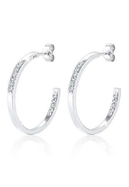 Elli Paar Creolen Creolen mit Kristallen von Swarovski® 925 Sterling Silber günstig online kaufen