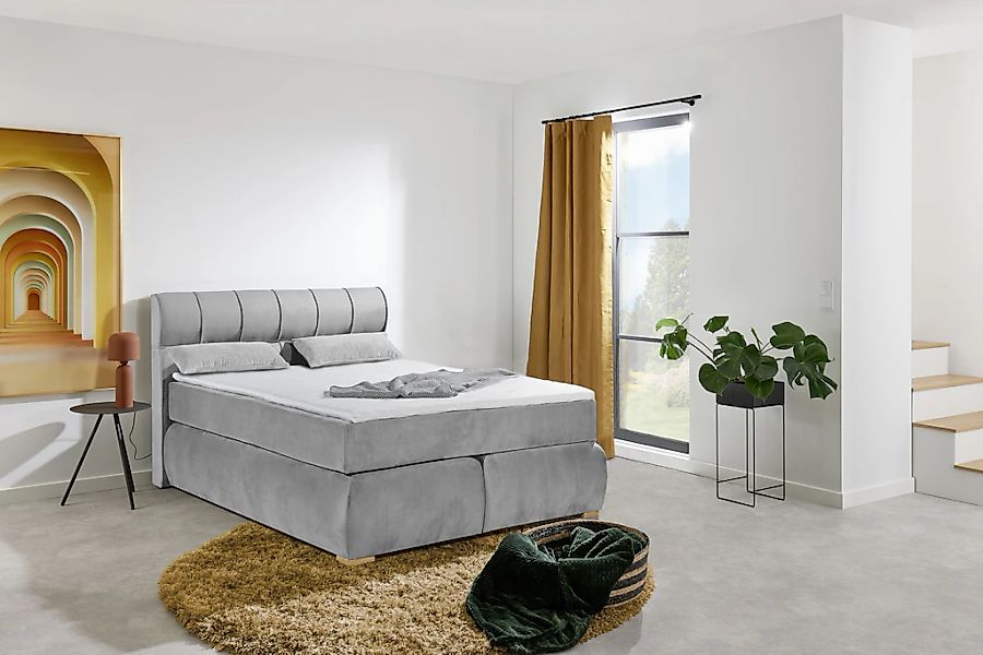 Places of Style Boxspringbett "Felicia", in H4, inkl. Topper und Bettkasten günstig online kaufen
