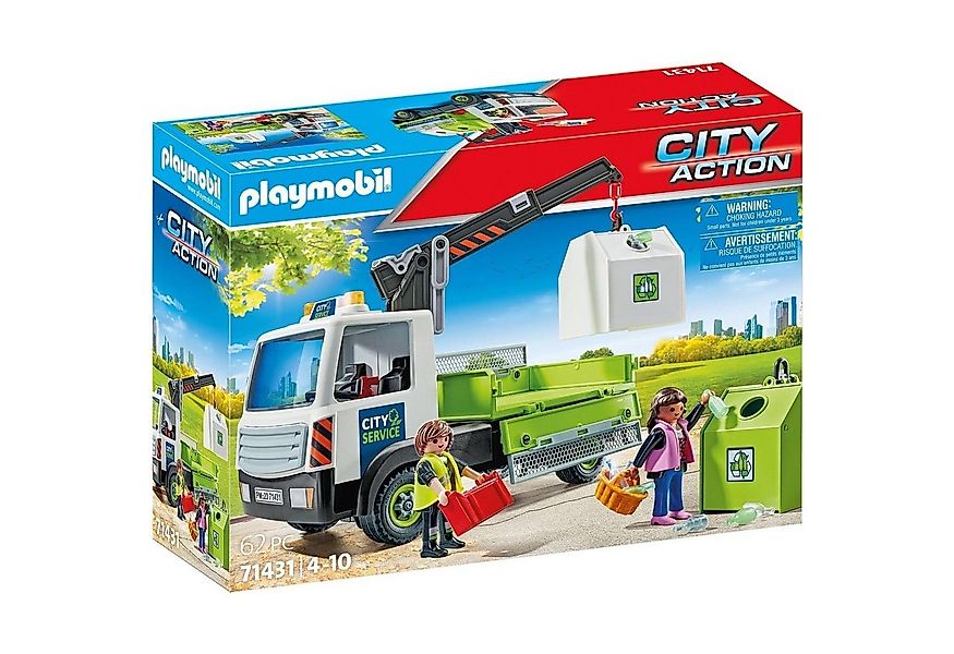 Playmobil® 71431 Altglas-LKW mit Container Konstruktions-Spielset günstig online kaufen