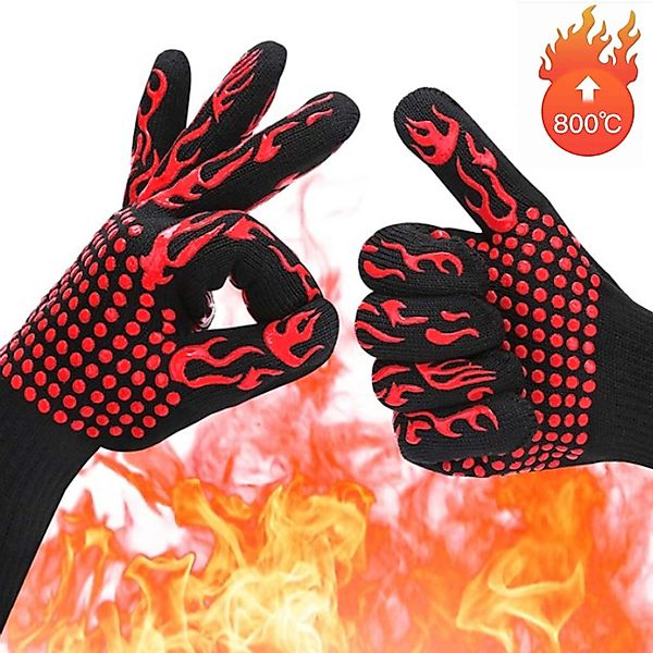 GOLDEN Grillhandschuhe Grillhandschuhe hitzebeständig feuerfeste Kochhandsc günstig online kaufen