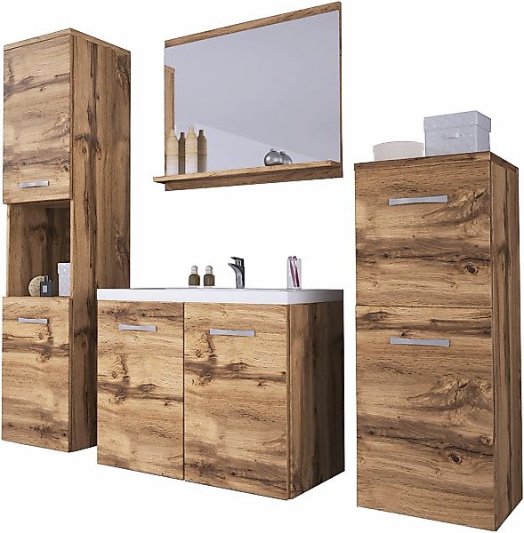 welltime Badmöbel-Set "PARLA" Komplett-Set, 5 Stk. tlg. günstig online kaufen