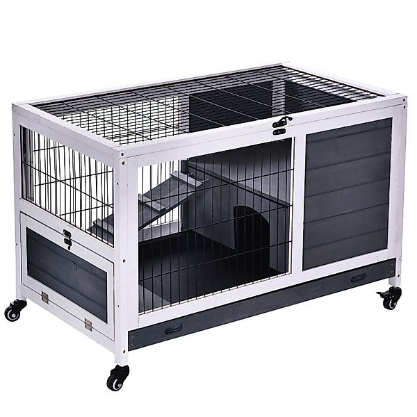Kleintierstall Kleintierkäfig mit Rädern und 2 günstig online kaufen