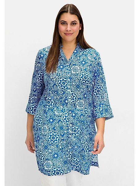 Sheego Hemdbluse Große Größen mit Blätterdruck, günstig online kaufen