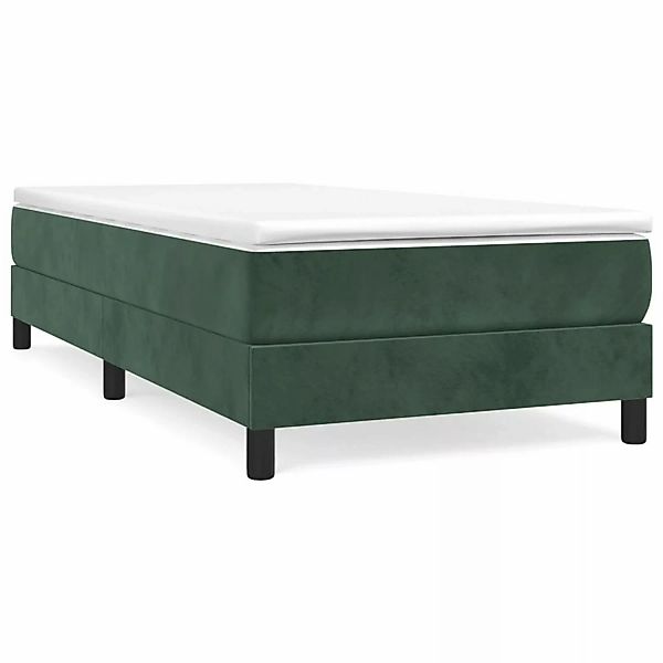 Vidaxl Boxspringbett Dunkelgrün 80x200 Cm Samt günstig online kaufen