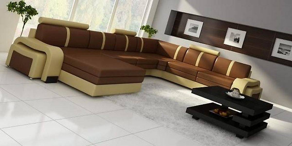 JVmoebel Ecksofa Ecksofa Eckcouch NEU Wohnlandschaft Sofa Polster Ledersofa günstig online kaufen
