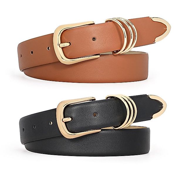 Coonoor Taillengürtel Goldschnalle Damen Ledergürtel Damen günstig online kaufen