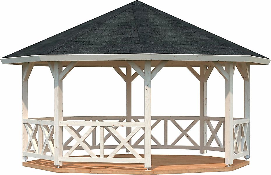 Palmako Holz-Pavillon Betty Natur imprägniert 465 cm x 465 cm ohne Fußboden günstig online kaufen