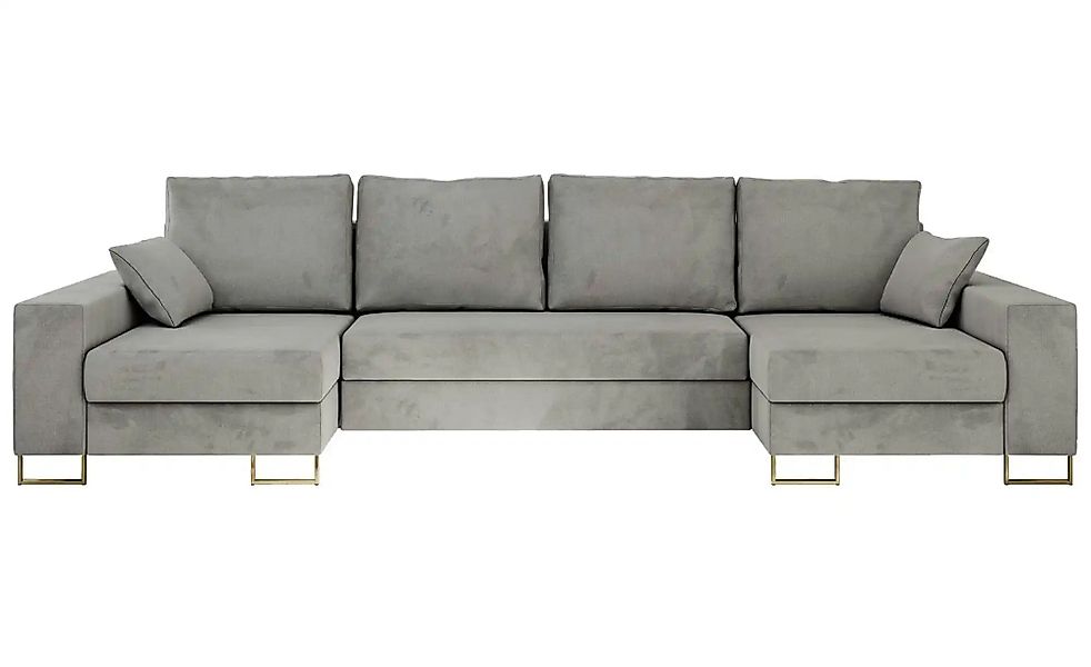 Wohnlandschaft mit Schlaffunktion Dorain ¦ silber ¦ Maße (cm): B: 312 H: 95 günstig online kaufen